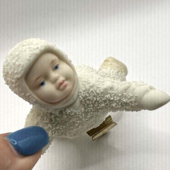 Dept. 56 Snowbaby "Clip On A Light” Tree Ornament"  Will Glow W/Christmas Joy - Picture 3 of 6